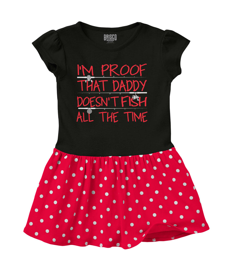 Fish All The Time Baby Polka Dot Skirt Dress-Direct To Garment Print-Brisco Baby
