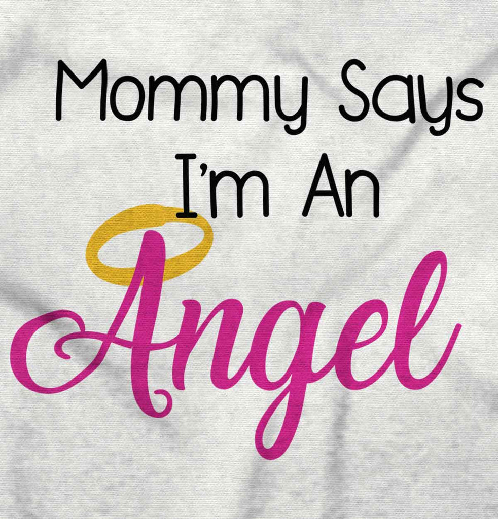 Mommy Says I'm Angel Romper Bodysuit-Direct To Garment Print-Brisco Baby