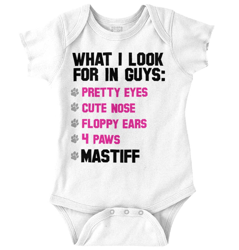Mastiff Checklist Romper Bodysuit-Direct To Garment Print-Brisco Baby
