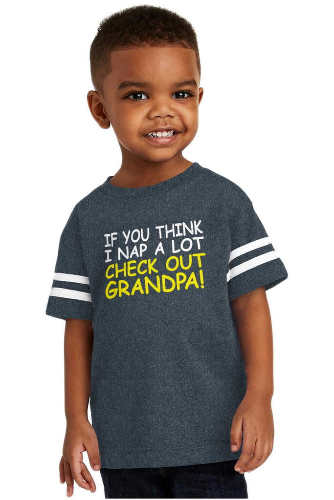 Check Out Grandpa Toddler Football Jersey Tee-Direct To Garment Print-Brisco Baby