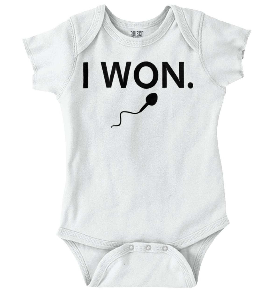 Won The Race Romper Bodysuit-Direct To Garment Print-Brisco Baby