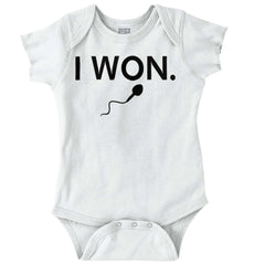 Won The Race Romper Bodysuit-Direct To Garment Print-Brisco Baby