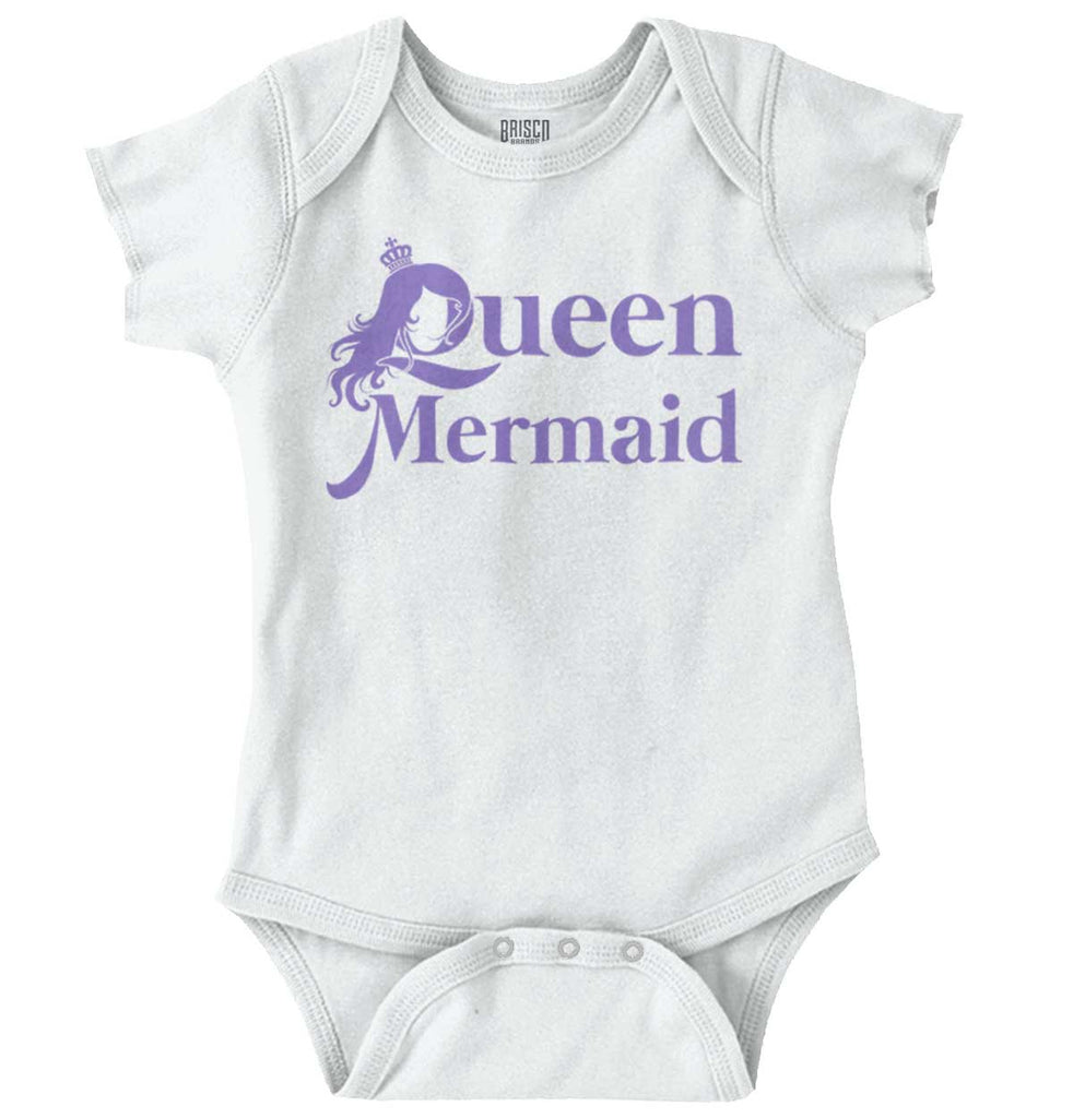 Queen Mermaid Romper Bodysuit-Direct To Garment Print-Brisco Baby