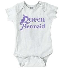 Queen Mermaid Romper Bodysuit-Direct To Garment Print-Brisco Baby