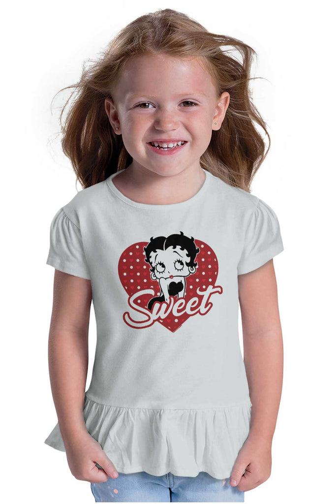 Sweet Toddler Ruffle Bottom Tee-Direct To Garment Print-Brisco Baby