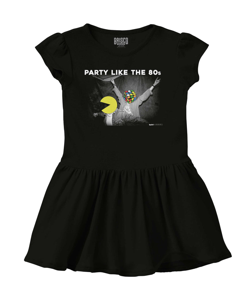 Party Like The 80s Solid Baby Infant Dress-Direct To Garment Print-Brisco Baby