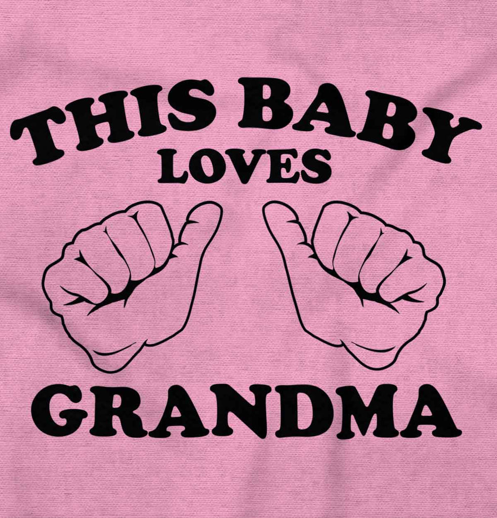 Baby Loves Grandma Romper Bodysuit-Direct To Garment Print-Brisco Baby