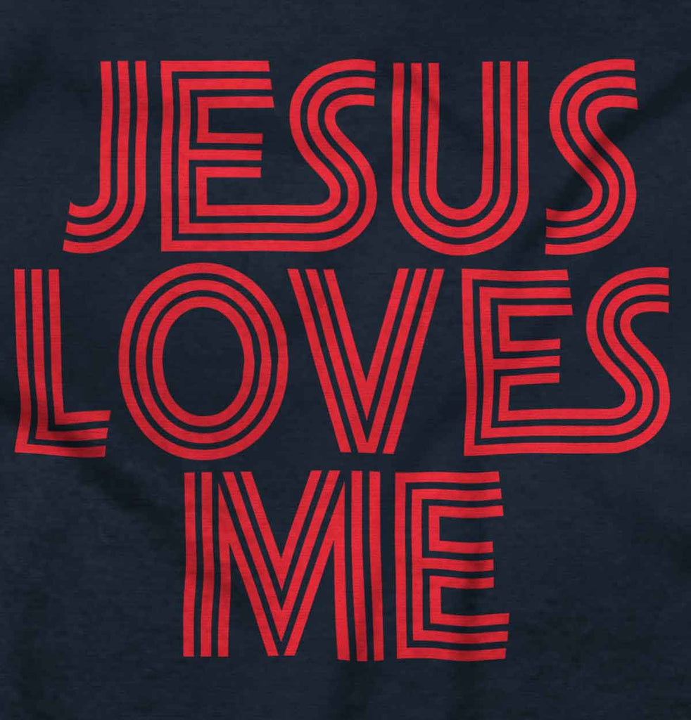 Christ Loves Me Toddler Ruffled Trim T-Shirt-Direct To Garment Print-Brisco Baby