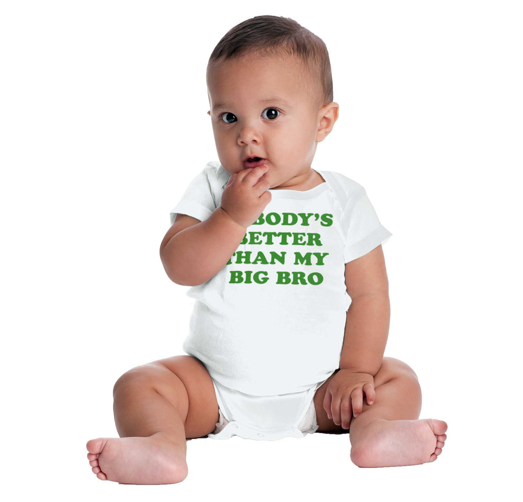 Nobody's Better Than My Big Bro Romper Bodysuit-Direct To Garment Print-Brisco Baby