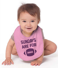 Sundays for Football Infant Baby Bib-Direct To Garment Print-Brisco Baby