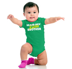 Brand New Little Brother Romper Bodysuit-Direct To Garment Print-Brisco Baby