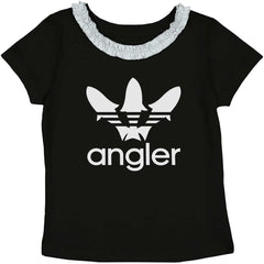 Angler Ruffled Trim T-Shirt-Direct To Garment Print-Brisco Baby