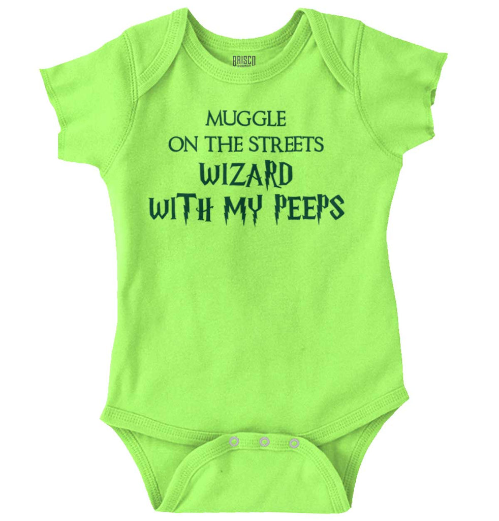 Wizard With My Peeps Romper Bodysuit-Direct To Garment Print-Brisco Baby