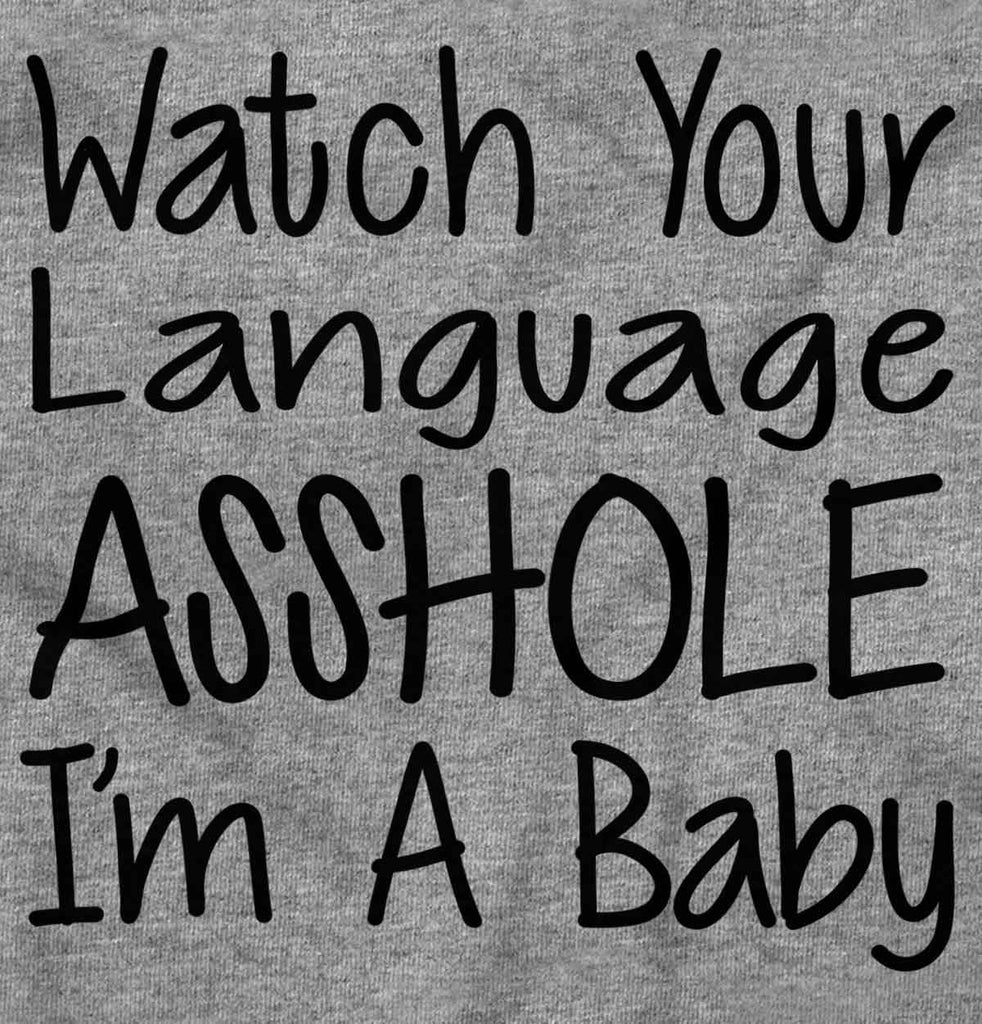 Watch The Language Toddler Pullover Hoodie-Direct To Garment Print-Brisco Baby