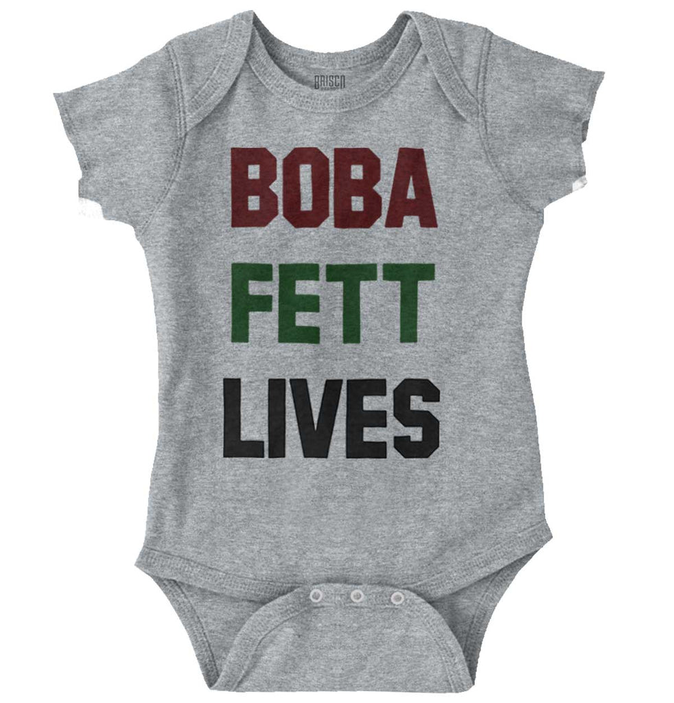 Boba Fett Lives Romper Bodysuit-Direct To Garment Print-Brisco Baby