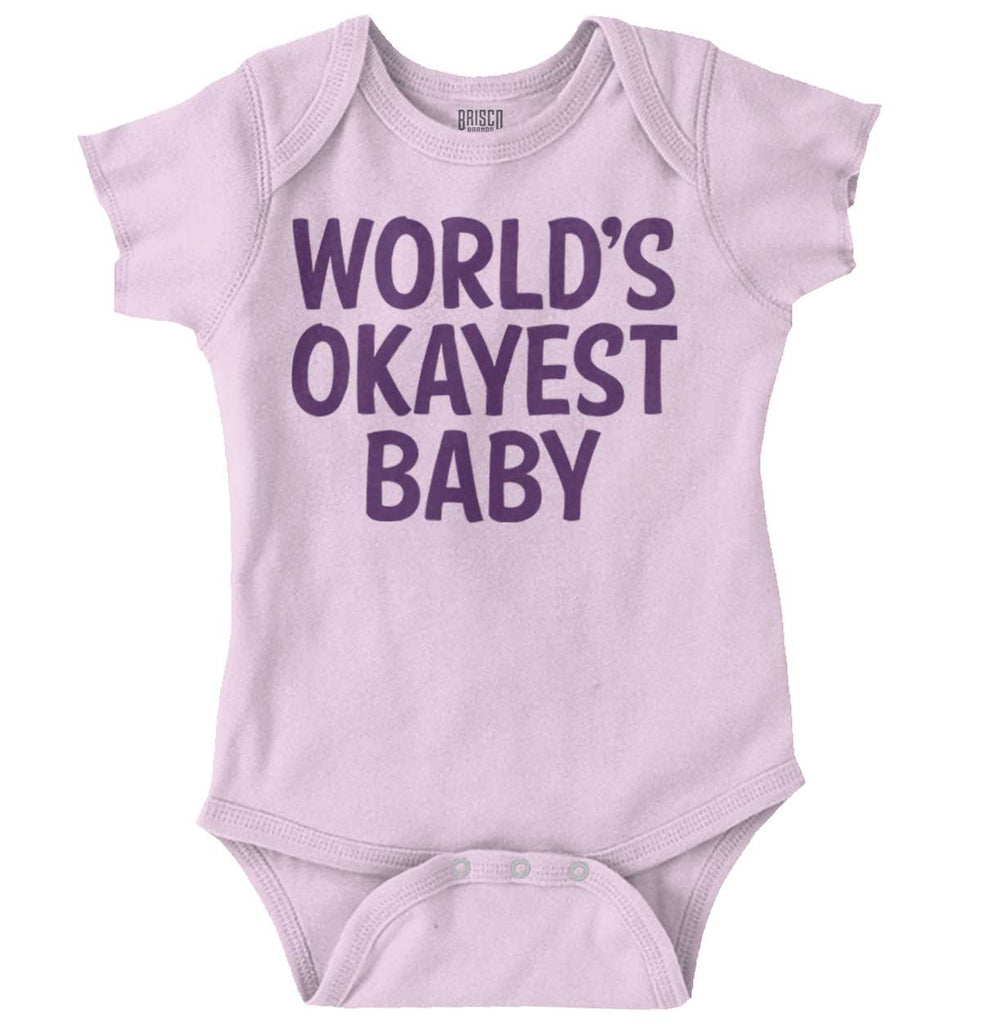 Okayest Baby Romper Bodysuit-Direct To Garment Print-Brisco Baby