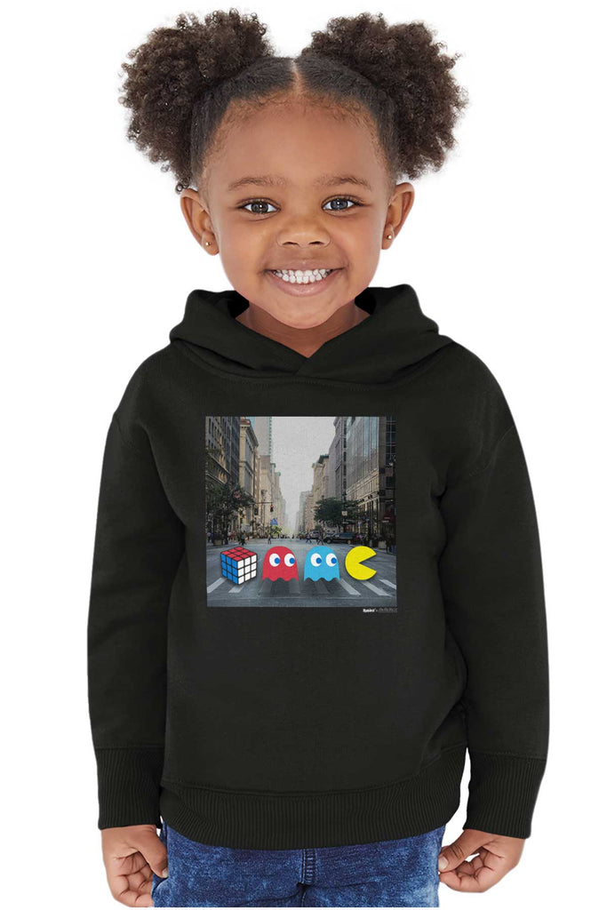 The Beatles Pac-Man Toddler Pullover Hoodie-Direct To Garment Print-Brisco Baby