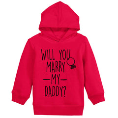 Marry My Daddy Toddler Pullover Hoodie-Direct To Garment Print-Brisco Baby