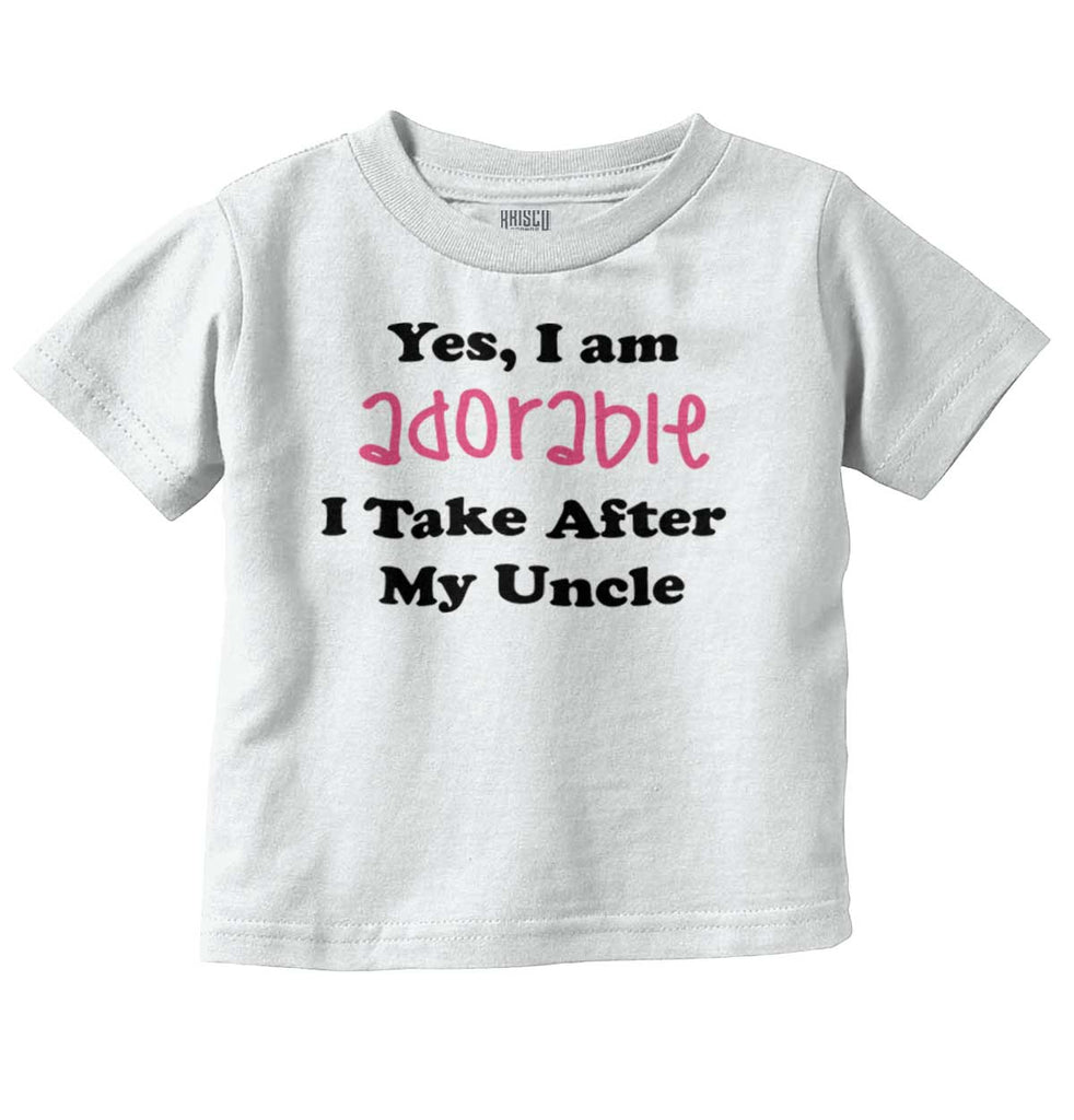 Adorable After Uncle Infant Toddler T Shirt-Direct To Garment Print-Brisco Baby