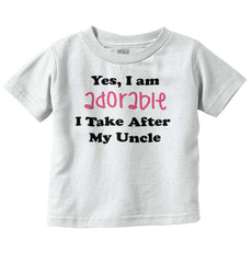 Adorable After Uncle Infant Toddler T Shirt-Direct To Garment Print-Brisco Baby
