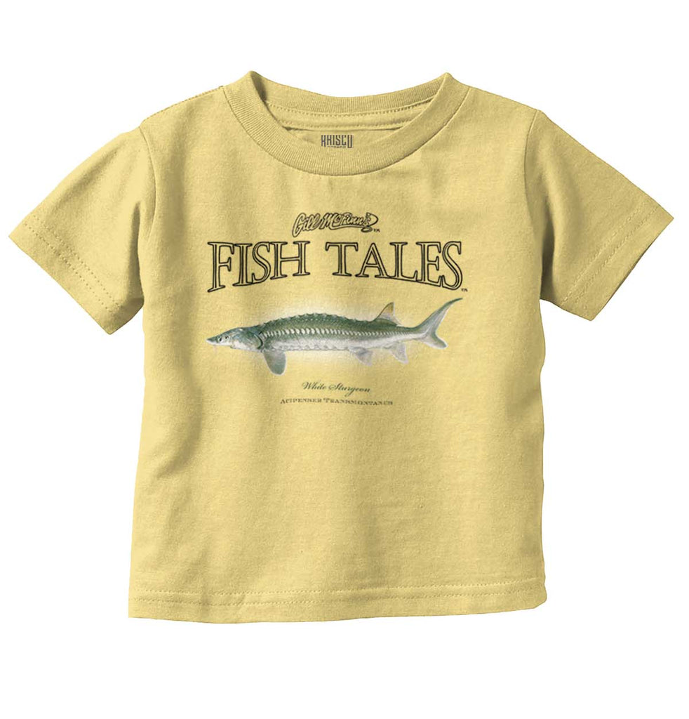 White Sturgeon Infant Toddler T Shirt-Direct To Garment Print-Brisco Baby