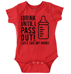 Drink Until I Pass Out Romper Bodysuit-Direct To Garment Print-Brisco Baby