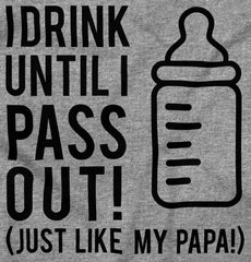 Drink Until I Pass Out Romper Bodysuit-Direct To Garment Print-Brisco Baby