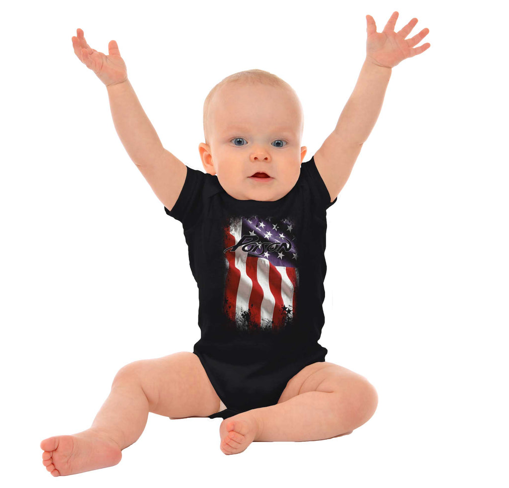 USA Poison Romper Bodysuit-Direct To Garment Print-Brisco Baby