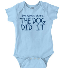 Dog Did It Romper Bodysuit-Direct To Garment Print-Brisco Baby