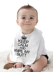 Wipe My Butt Infant Baby Bib-Direct To Garment Print-Brisco Baby