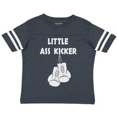Little Ass Kicker Toddler Football Jersey Tee-Direct To Garment Print-Brisco Baby