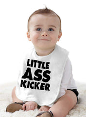 Little Ass Kicker Infant Baby Bib-Direct To Garment Print-Brisco Baby