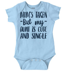 Aunt is Single Romper Bodysuit-Direct To Garment Print-Brisco Baby