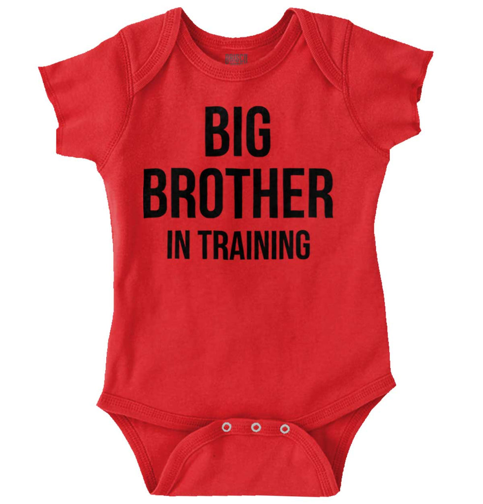 Big Brother In Training Romper Bodysuit-Direct To Garment Print-Brisco Baby