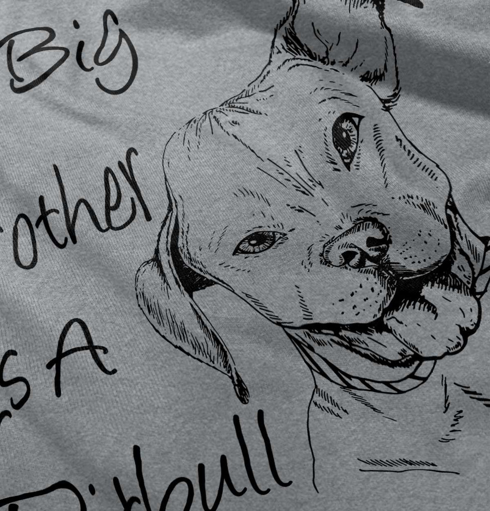 Brother is a Pitbull Romper Bodysuit-Direct To Garment Print-Brisco Baby