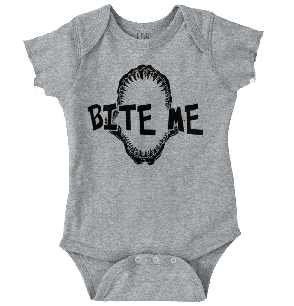 Bite Me Romper Bodysuit-Direct To Garment Print-Brisco Baby