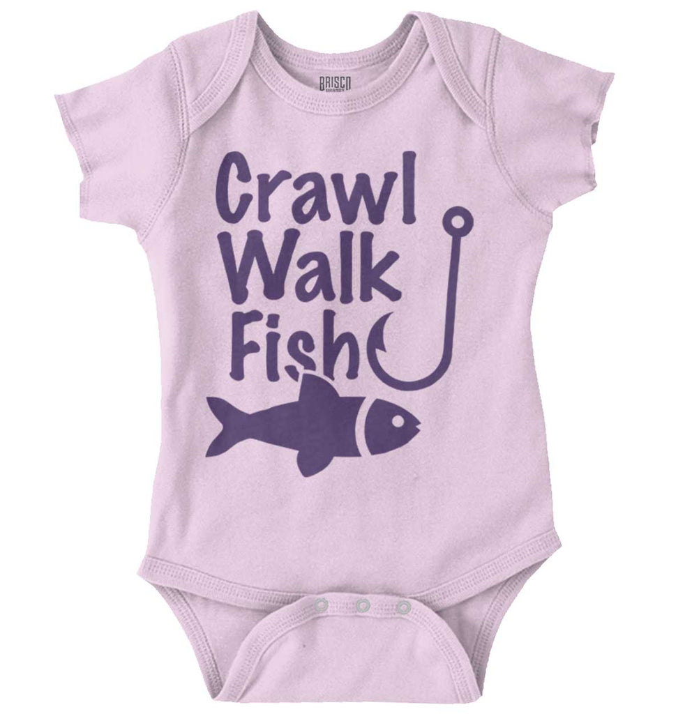 Crawl Walk Fish Romper Bodysuit-Direct To Garment Print-Brisco Baby