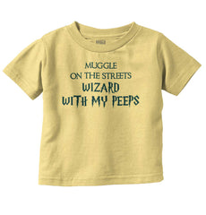 Wizard With My Peeps Infant Toddler T Shirt-Direct To Garment Print-Brisco Baby