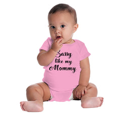 Sassy Like Mommy Romper Bodysuit-Direct To Garment Print-Brisco Baby