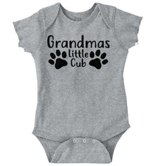 Granmda's Little Cub Romper Bodysuit-Direct To Garment Print-Brisco Baby