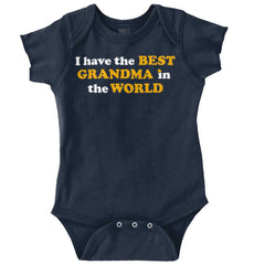 Best Grandma In The World Romper Bodysuit-Direct To Garment Print-Brisco Baby