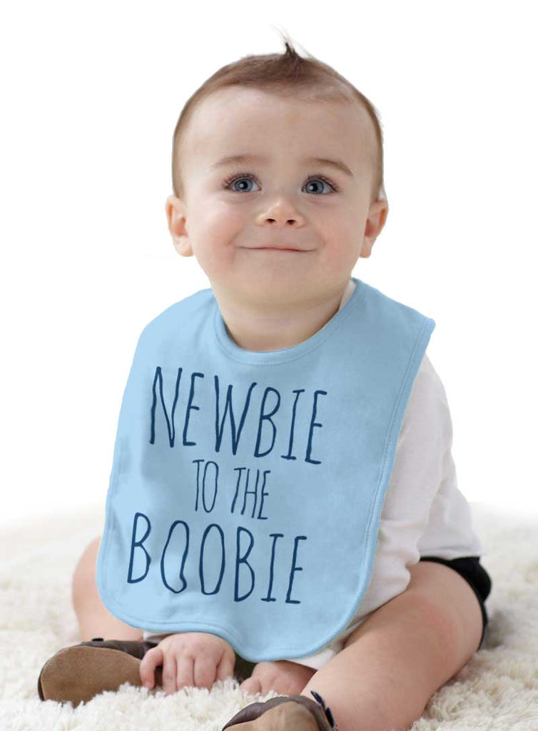 Newbie Boobie Infant Baby Bib-Direct To Garment Print-Brisco Baby