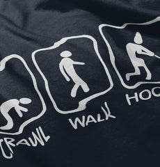 Crawl Walk Hockey Infant Toddler T Shirt-Direct To Garment Print-Brisco Baby