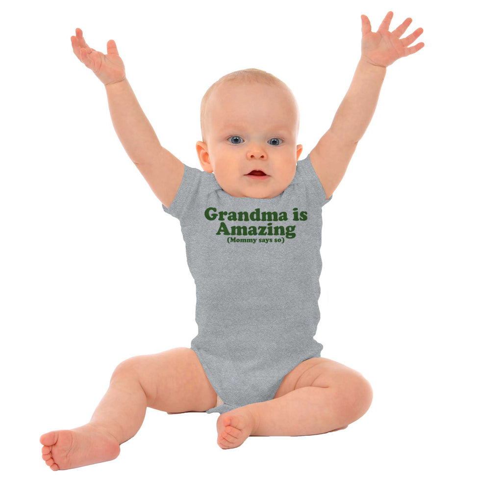 Grandma Amazing Romper Bodysuit-Direct To Garment Print-Brisco Baby
