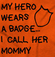 Hero Wears Badge Infant Toddler T Shirt-Direct To Garment Print-Brisco Baby