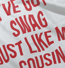 Swag Like Cousin Infant Baby Bib-Direct To Garment Print-Brisco Baby