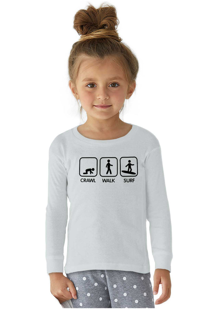 Crawl Walk Surf Solid Baby Pajama Top-Direct To Garment Print-Brisco Baby