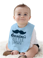 Grandma's Little Man Infant Baby Bib-Direct To Garment Print-Brisco Baby