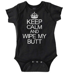 Wipe My Butt Romper Bodysuit-Direct To Garment Print-Brisco Baby