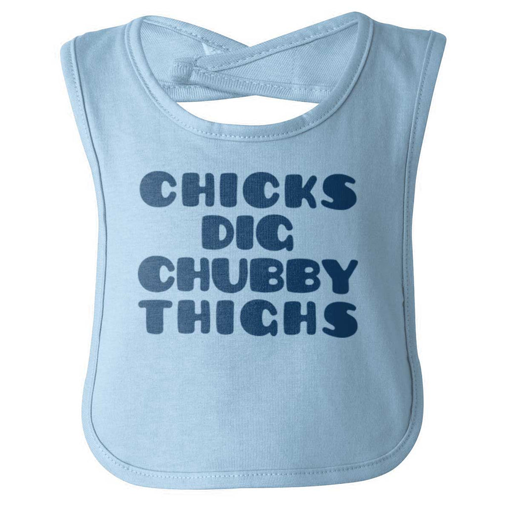 Chubby Thighs Infant Baby Bib-Direct To Garment Print-Brisco Baby